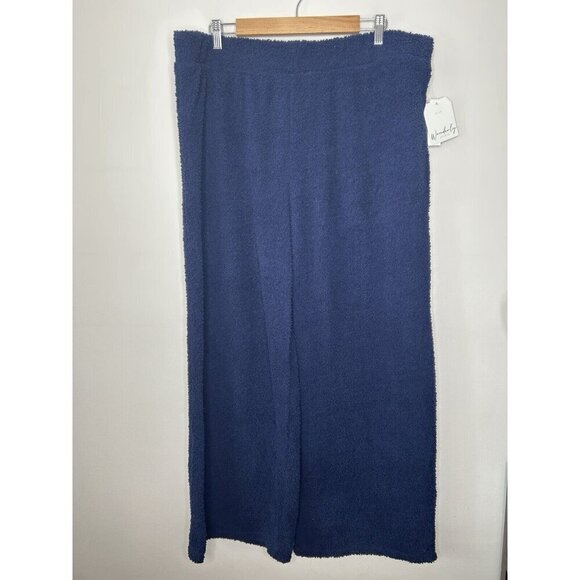 Wonderly Studio Fleece Lounge Pants Pull On Pajama Blue Soft Fuzzy Size 2X NWT - Picture 1 of 11